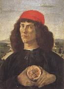 Sandro Botticelli Young Man With a Medallion of Cosimo (mk45) Germany oil painting artist